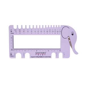 Knitter's Pride Elephant Gauge/ Yarn Cutter - Purple