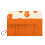 della Q Interchangeable Needle Case - 185-1 - *Linen Flower - Orange Accessories photo