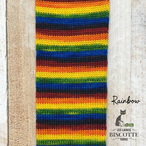 Biscotte Yarns Bis Sock Autorayante yarn Rainbow