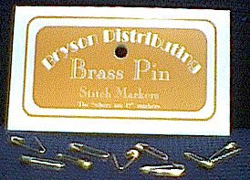 Bryson Distributing Pins - Brass Pin Stitch Markers (Small)