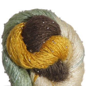 Artyarns Beaded Silk Yarn - 156 - Brown, Gold, Green, Ecru