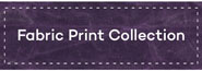 Fabric Print Collection text over purple background