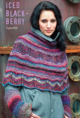 Noro Iced Blackberry Cape and Wristlet