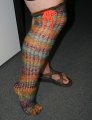 Rainbow Mohair Thigh High Stockings