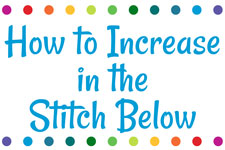 How to increase in the stitch below