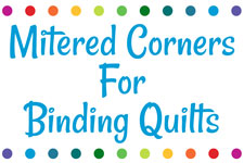 Mitered Corners For Binding Quilts
