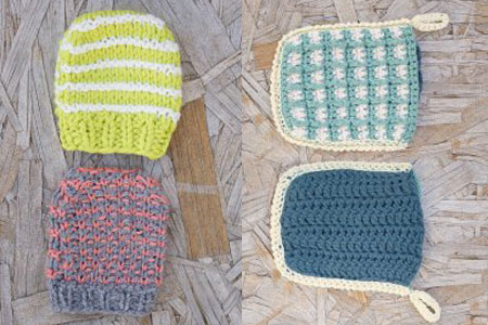 Washcloth Mitts Free Knitting and Crocheting Pattern at Jimmy Beans Wool