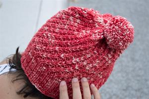 Emma's Rhubarb Helix Hat