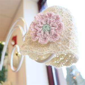 Erika's Crochet Shell Stitch Baby Hat with 3D Flower