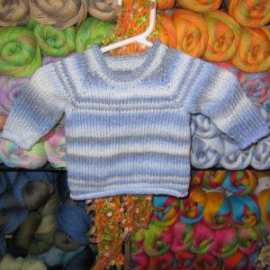 Dot's Striped Baby Sweater 