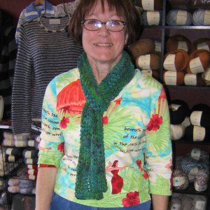 Mountain Colors Ribbon Lace Scarf