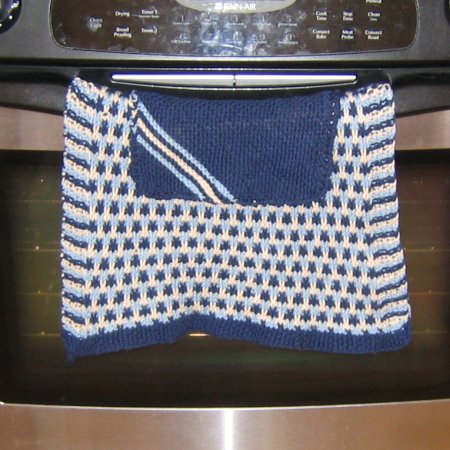 Handknit Cotton Dishtowel