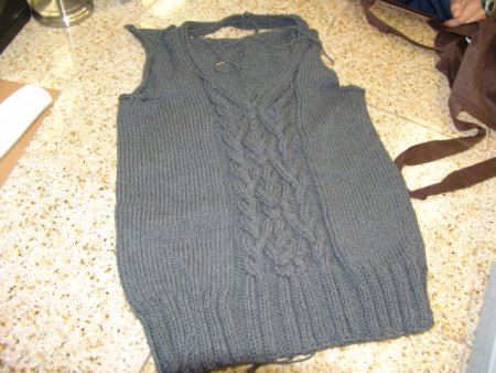 Sweater with cables