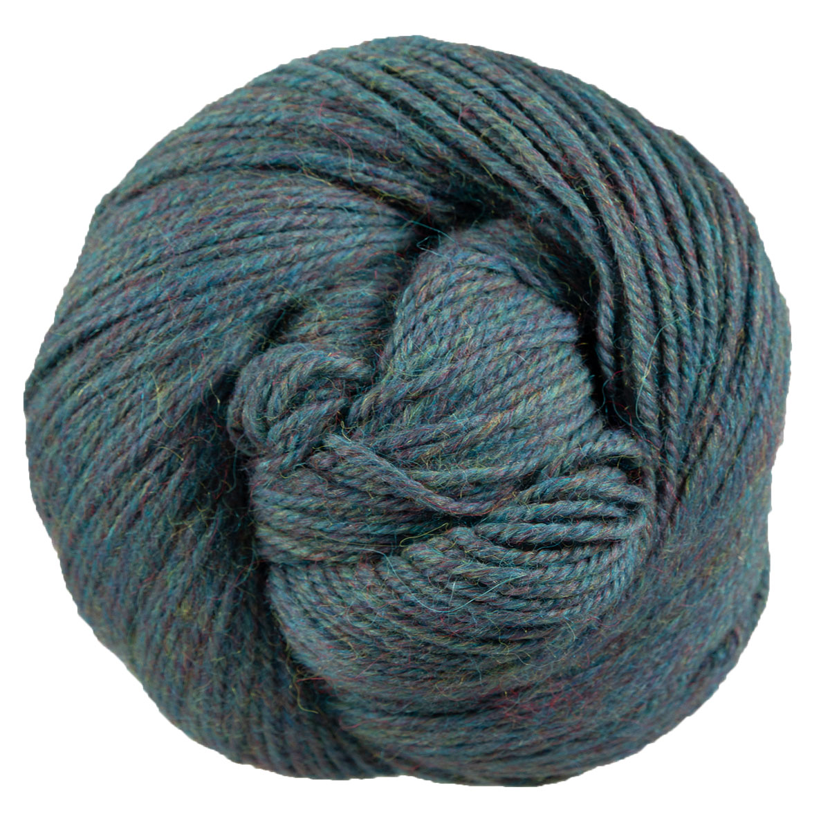 Yarn: Variegated dark green alpaca DK yarn