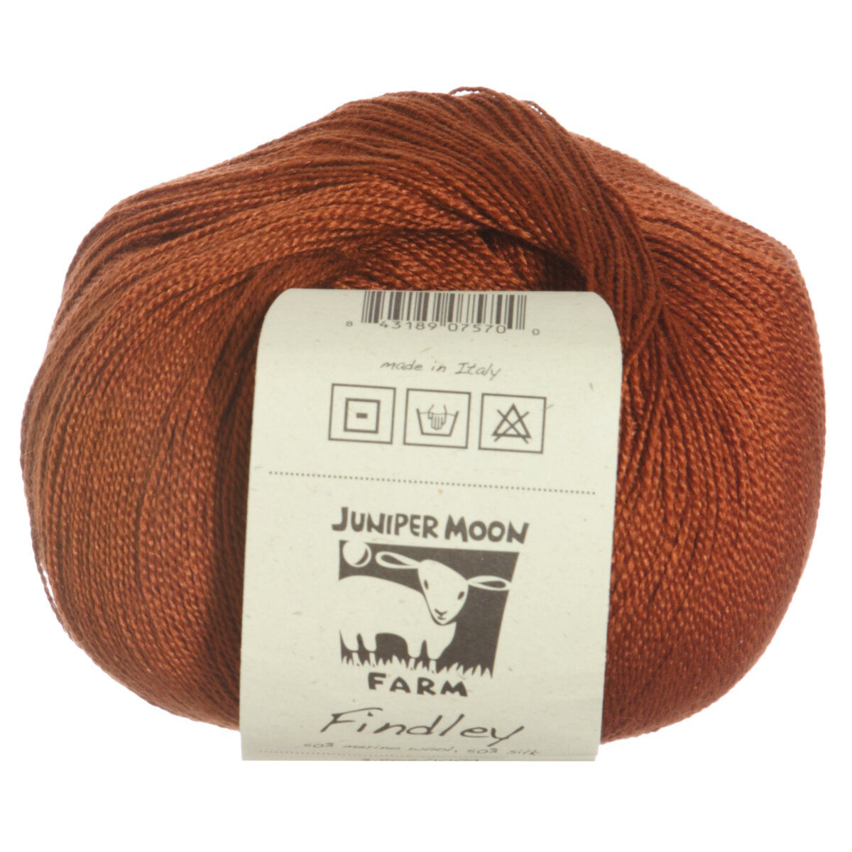 Juniper Moon Farm Rusty Copper :Findley #28: merino silk yarn 30% OFF
