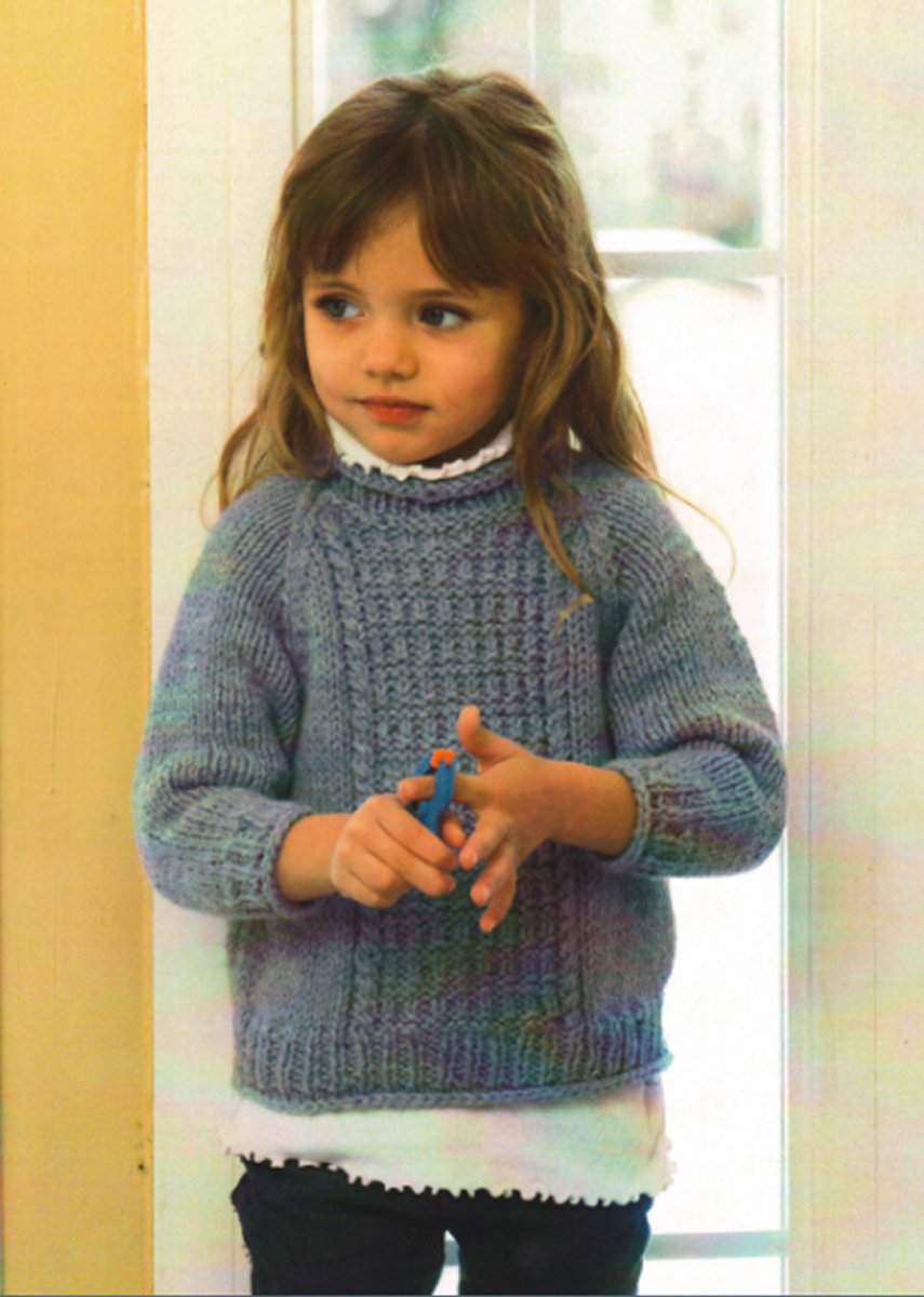Plymouth Yarn Baby & Children Patterns - 2721 Child's Aran Sweater ...