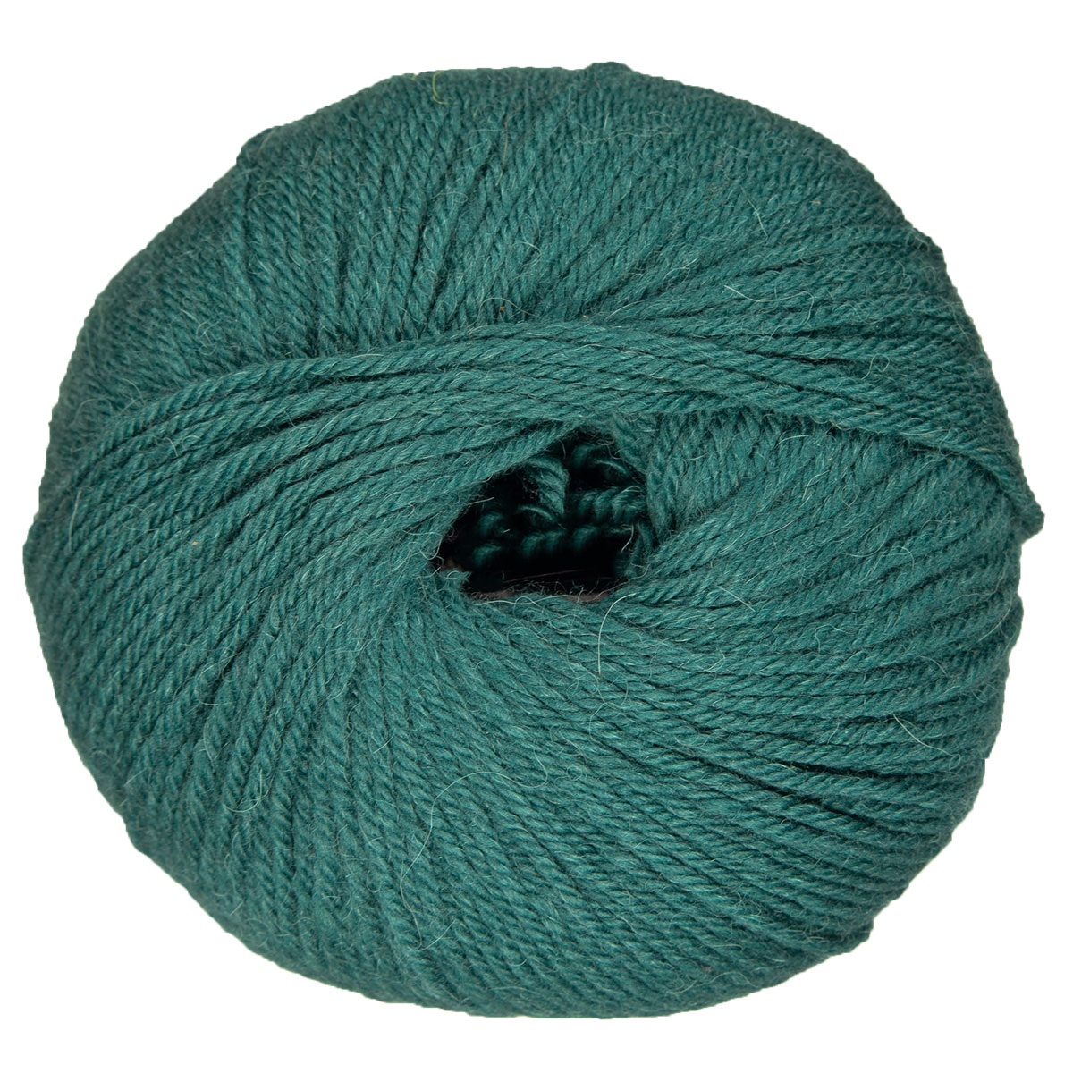 Yarn: Variegated dark green alpaca DK yarn