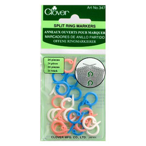 Clover Stitch Markers - Split Ring Markers