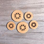 Katrinkles Bamboo Buttons - 8 Hole- 5/8" - 8 Hole- 5/8"