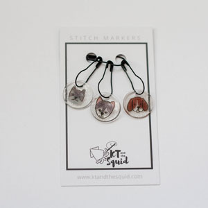 KT and the Squid Stitch Markers - Dogs (3 pack)
