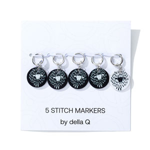 della Q Stitch Marker Sets - Fabric Print Collection - Alva