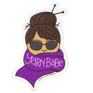 acbc Design Yarn Babe Collection - Purple Scarf - Vinyl Sticker