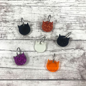 Stitch Markers - Halloween Cats by Katrinkles