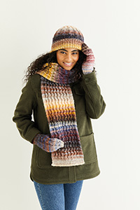Sirdar Jewelspun Hat, Scarf, and Mitts