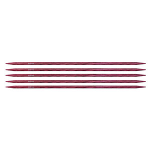 Knitter's Pride Dreamz Double Point Needles - US 6 - 5" (4.0mm) Fuchsia Fan Needles
