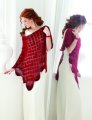 Jade Sapphire Silk Cashmere 2 Ply Knit Red Beaded Lace Shawl Kit - Scarf and Shawls