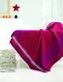 Swans Island Fingering Knit Red Linen Stitch Blanket Kit - Home Accessories