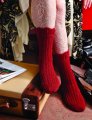 Classic Elite Alpaca Sox Knit Red Lacy Anklets Kit Kit - Socks