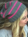 Plymouth Encore Worsted Neon Striped Hat Kit