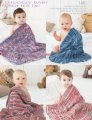 Sirdar Snuggly Baby and Children Patterns - 1481 Four Baby Blankets - PDF DOWNLOAD