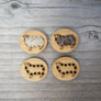 Bamboo Buttons - Sheep - 1" by Katrinkles