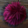 Jimmy Beans Wool Fur Pom Poms  - Fuchsia - Snap (6")