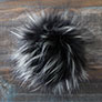 Jimmy Beans Wool Faux Fur Pom Poms - Black Accessories photo