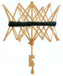 Lacis Umbrella Swift - Reeling Machine - Small Wooden Umbrella Swift (Opens to 60)