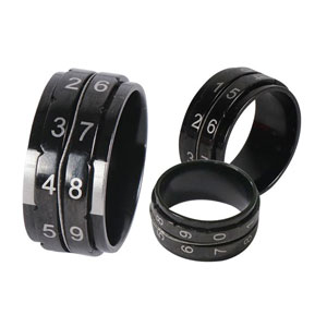 Knitter's Pride Row Counter Ring - Black - Size 8