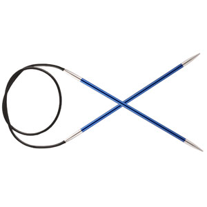 Knitter's Pride Zing Fixed Circular Needles - US 6 (4.0mm) - 16" Sapphire Needles