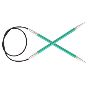 Zing Fixed Circular Needles - US 3 (3.25mm) - 24" Emerald by Knitter's Pride