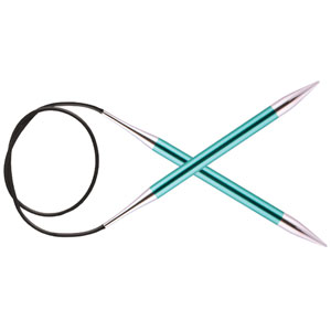 Knitter's Pride Zing Fixed Circular Needles - US 11 (8.0mm) - 24" Emerald Needles