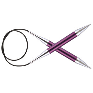 Zing Fixed Circular Needles - US 17 (12.0mm) - 24" Purple Velvet by Knitter's Pride