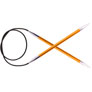 Zing Fixed Circular Needles - US 1 (2.25mm) - 9" Amber by Knitter's Pride