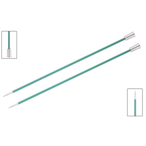 Zing Single Pointed Needles - US 3 (3.25mm) - 14" Emerald by Knitter's Pride