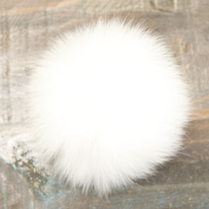 Jimmy Beans Wool Faux Fur Pom Poms - White at Jimmy Beans Wool