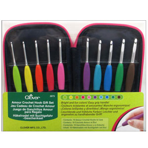 Clover Amour Crochet Hook Sets Needles - Amour Crochet Hook Gift Set with  Case Needles Detailed Description at Jimmy Beans Wool