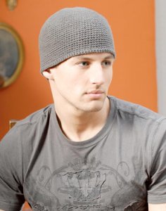 Blue Sky Fibers Worsted Cotton Men's Beanie Kit - Crochet for Adults
