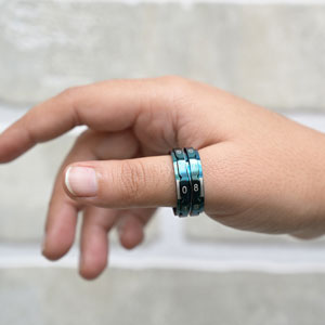 Mindful Row Counter Ring - Size 7 - Teal by Knitter's Pride