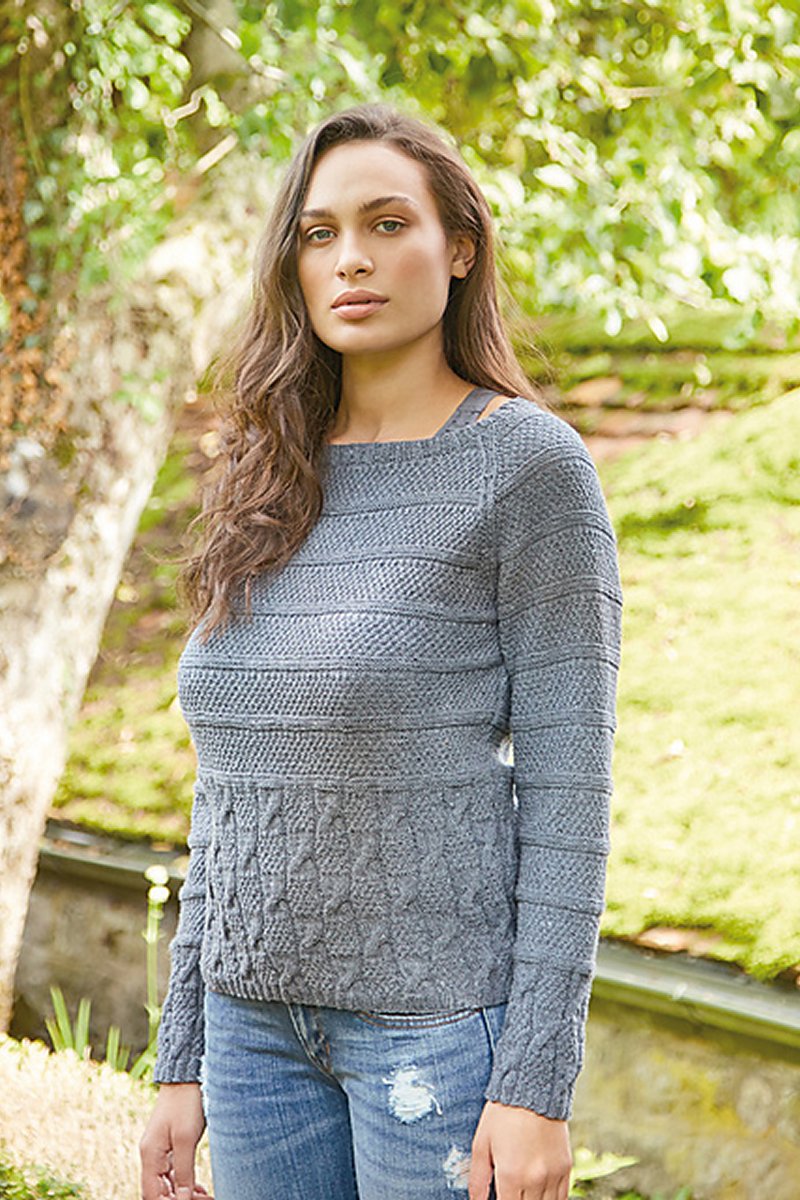 Rowan Selects Denim Lace Hermia Pullover Kit - Women's Pullovers Kits ...